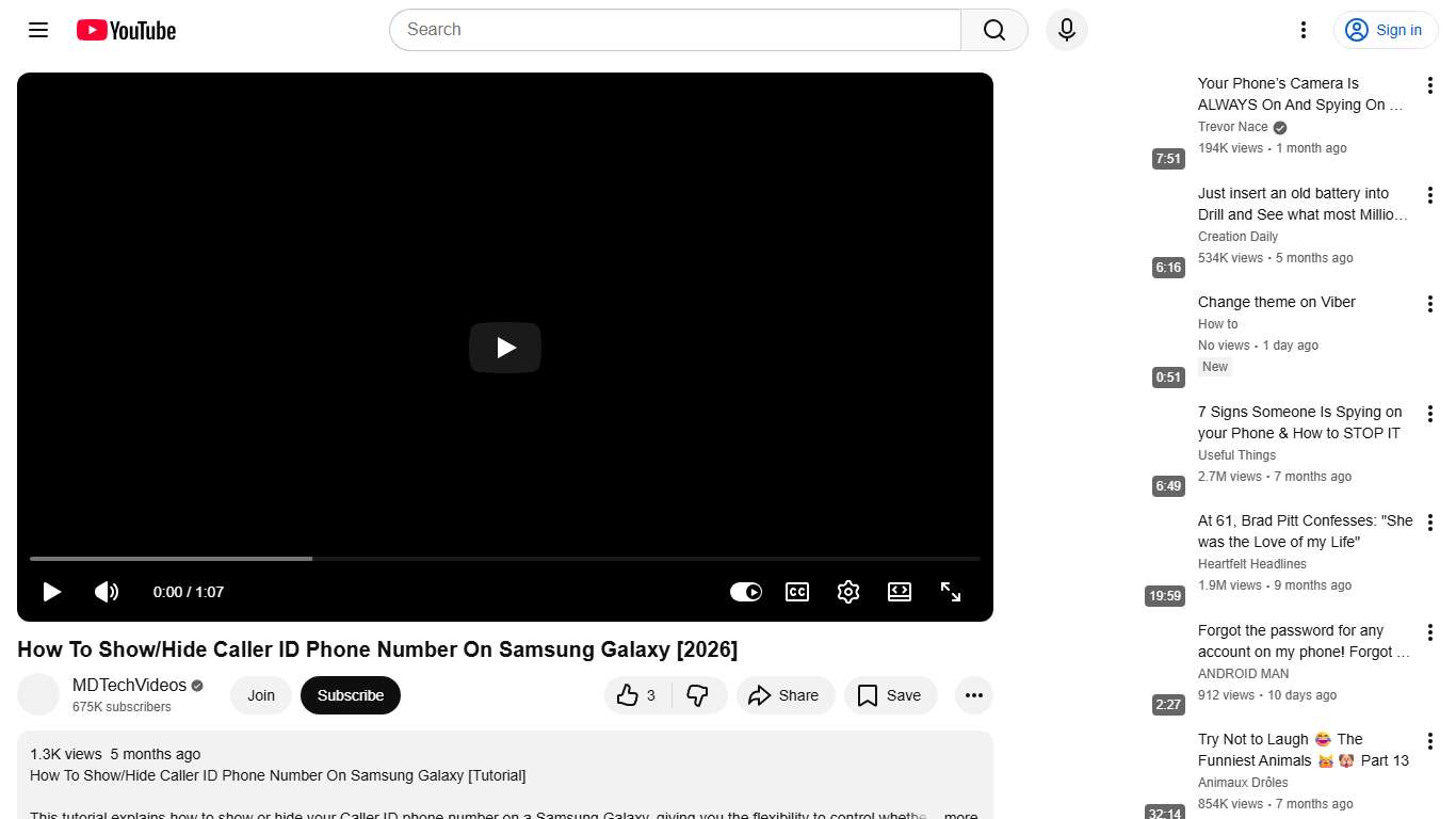 How To Show/Hide Caller ID Phone Number On Samsung Galaxy [2026] - YouTube